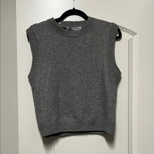 Zara Charcoal Knit Sleeveless Top
